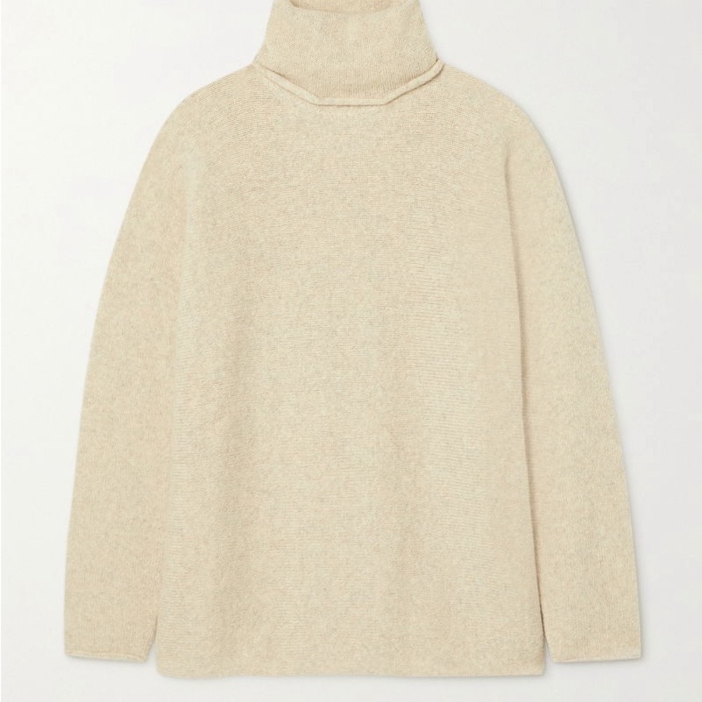 Lauren Manoogian Ecru Alpaca Turtleneck Sweater - Picture 3 of 9